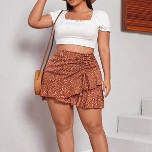 🧡𝐒𝐇𝐄𝐈𝐍 𝐖𝐫𝐚𝐩 𝐑𝐮𝐟𝐟𝐥𝐞 𝐇𝐞𝐦 𝐒𝐤𝐢𝐫𝐭🧡